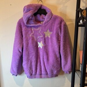 Lilac Starry Kids Fleece Hoodie